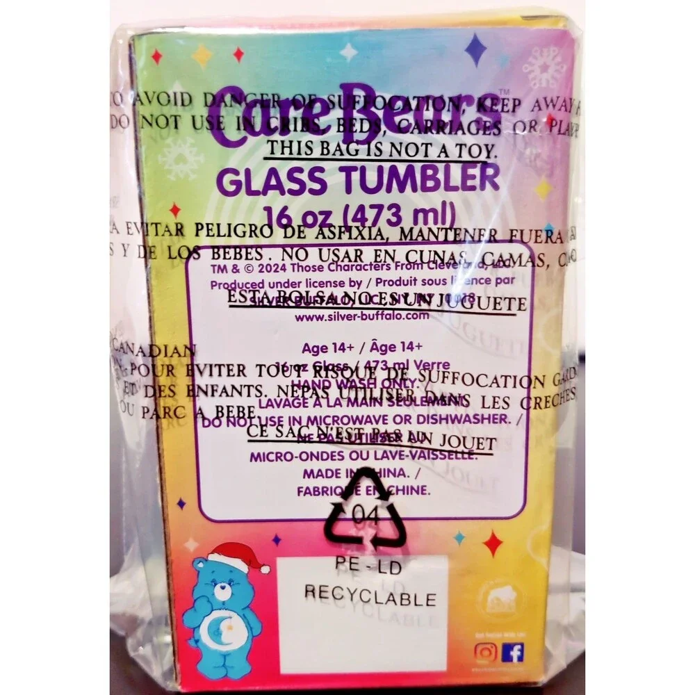 CARE BEARS 16oz Glass 